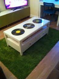 Our new coffee table book is available now. Coffee Table With Vinyl Records And Glass Top Love It Cool Furniture Music Decor Record Table