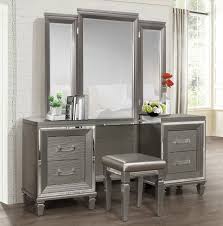 Homelegance 1616 14 15 3 Pc Allura Gray Finish Wood Bedroom Make Up Vanity Set Bedroom Vanity Set Bedroom Vanity Awesome Bedrooms