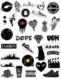 Pin By Natalija Lackovic On Interessantes Black Stickers Aesthetic Stickers Tumblr Stickers