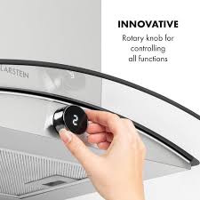Klarstein Luna Hotte Murale Aspirante 60cm Extraction 420m H Eclairage Led Acier Inox Noir Achat Vente Hotte Cdiscount