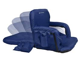 Snocreeq Portable Extra Wide Reclining Stadium Seat Folding Sport Chair For Bleachers Benches Cushion Padded Backandar Sport Chair Stadium Seats Bench Cushions