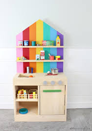 diy play kitchen with back wall ana white
