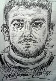 My best quick sketch ever prob done many hundreds.....keep practicing any  subject...I guess......stop and drop Ross Price Tonna RFC R