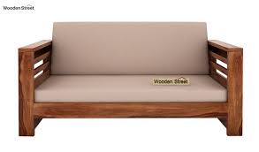 Buy Feltro Wooden Sofa Set Teak Finish Online In India Wooden Street In 2020 Wooden Sofa Wooden Street Sofa Set