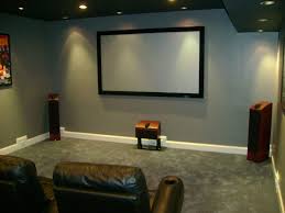 Home Theater Room With Projector Fixed Screen And Floor Standing Left Right And Center Speakers Installed By South Shore Home Theater Rooms Home Home Theater