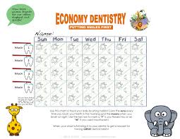 Teeth Cleaning Chart For Kids Teeth Brushing Chart