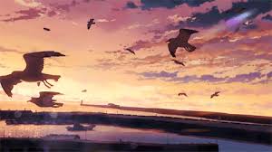 Image of sunset water beach ocean sun soleil wasser eau background. Your Island Baekhyun Anime Scenery Anime Background Scenery