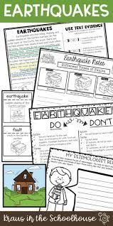 Earthquakes Unit Natural Disasters Easel Activity Distance Learning Earthquakes Activities Earthquake Reading Graphic Organizers
