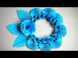 Diy Simple Home Decor Wall Decoration Door Hanging Flower Paper Craft Ideas 55 Youtube Diy Paper Flower Wall Hanging Flower Wall Paper Flower Tutorial