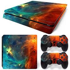 Llc Integral Space Skin Decal Cover For Sony Playstation 4 Slim Ps4 Console Gamepad Pack Sticker 2 Skins Stickers For Dua Ps4 Slim Console Console Ps4 Slim