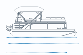 Click here for stunning pontoon wrap ideas and graphics that will transform your ride into a unique boat that nobody else is ever going to have! Outline Style Side View Pontoon Boat Grafik Von Faqeeh Creative Fabrica