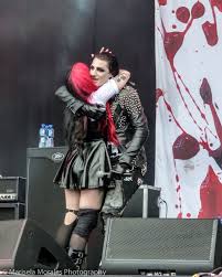 Ash Costello And Chris Motionless Ashley Costello New Years Day Band Motionless In White