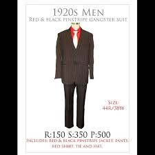 The zoot suit and youth culture. 1920s Men Red Black Pinstripe Zoot Suit Abracadabranyc