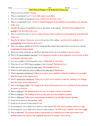 Labeling waves properties of waves worksheet answer key and bill nye waves worksheet answers. Name Date Period Unit 5 Waves Chapter 17 18