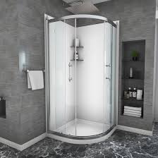 These enclosures look similar to glass enclosures at a glance but offer more utility to today's textured enclosures don't look like the frosted glass that was popular in the past. Dimakai 36 W X 72 H Semi Frameless Round Walk In Shower Enclosure Wayfair