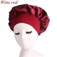 2018 New Wide Band Satin Silk Bonnet Cap Comfortable Night Sleep Hat Hair Loss Cap Chemo Caps In 2020 Hair Bonnet Cap Hair Bonnet Cap