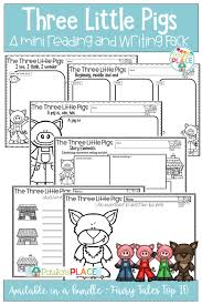 Three Little Pigs Mini Reading And Writing Activities Writing Activities Mini Reading Worksheets For Kids