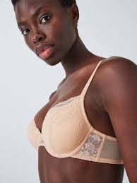 John Lewis Olivia Lace Plunge Bra, Almond, Almond
