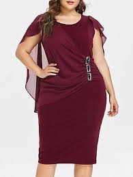 Plus Size Womens Bodycon Flutter Fitted Overlay Cocktail Evening Party Dress With Images Fitted Party Dress Capelet Dress Plus Size Party Dresses