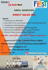 Последние твиты от cirebon info (@cireboninfo). Lowongan Kerja Direct Sales First Media Pt Cahaya Bumi Nasional Bandung Agustus 2019 Info Loker Bandung 2021
