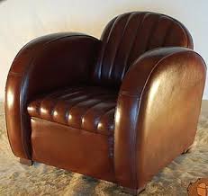 Art Deco Leather Club Chair Art Deco Chair Art Deco Furniture Design Deco Chairs