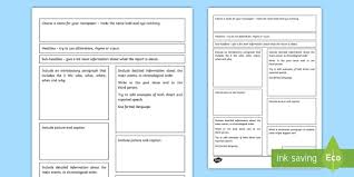 News articles that help motivate or provide you fall into the category of motivational articles. Newspaper Report Differentiated Writing Template