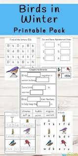 Free Birds In Winter Printable Worksheets Winter Activities Preschool Birds For Kids Free Preschool Worksheets