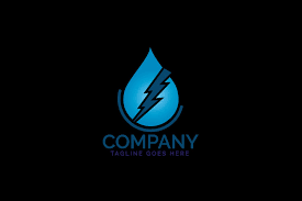 Lightning bolt black shape comments. Water Drop And Lightning Bolt Logo 156370 Logos Design Bundles