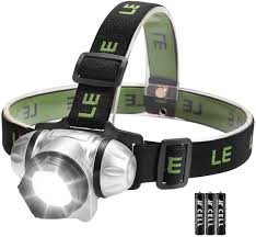Amazon Com Led Headlamp Flashlight Headlight With Red Light Ipx4 Waterproof Adjustable For Adults Perfect For Running Hiking Reading Camping Fishing And Outdoors 3 Aaa Batteries Included By Le Sports Outdoors