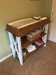 This Is A Handcrafted Rustic Wooden Baby Changing Table Made From All Real Wood The Top Dimensions Are Diy Baby Furniture Baby Changing Table Baby Nursery Diy