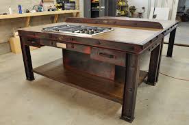vintage industrial kitchen island
