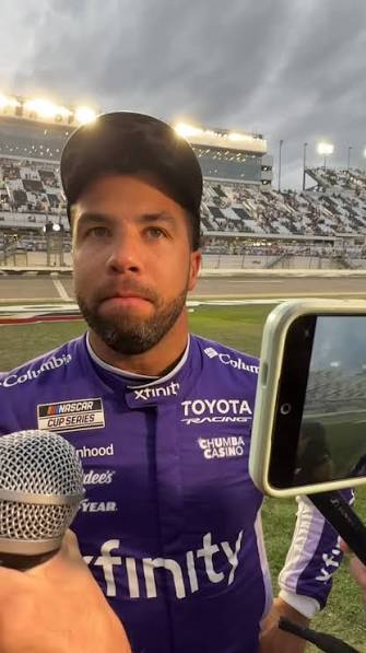 The thrills of victory and the agony of defeat. , Bubba Wallace reacts to missing the Daytona 500 victory.