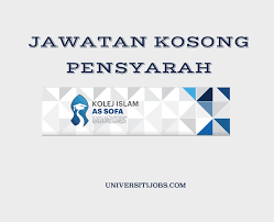 Senarai jawatan kosong kerajaan 2018 cari jawatan kosong pemandu kerajaan,jawatan kosong kerajaan johor. Jawatan Kosong Pensyarah 2018 Bidang Usuluddin Job Jawatan Kosong