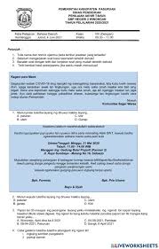 Yaiku kaprenah apa antarane sing gawe layang karo sing dikirimi layang. Pat Bader Kelas 8 Interactive Worksheet