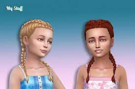 Lana Cc Finds Sims 4 Challenges Sims 4 Children Braids