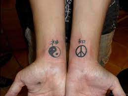 Peace heart tattoo on wrist. 73 Excellent Peace Tattoos For Wrist