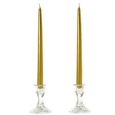 They can also be used to create an elegant ambiance for outdoor parties by. Metallic Gold Taper Candles Metallic Gold Candles Unscented Tapers