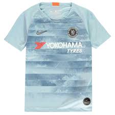 Jersey chelsea 2019 local azul n'golo kanté. Nike Chelsea Third Jersey 2018 2019 Juniors Blue Silver Football Soccer Shirt Ebay