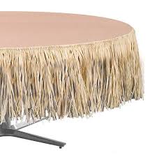 Natural Raffia Table Skirt Party City Table Skirt Luau Decorations Luau Party Decorations