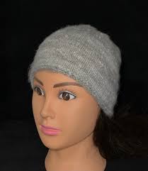 Handmade Angora Beanie: Soft Knitted Rabbit Wool Hat