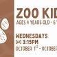 10/29 Zoo Kids: Creepy Critters event in Paramus, NJ