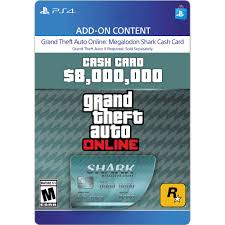 Solve your money problem and help get what you want across los santos and blaine county with the occasional purchase of cash. Grand Theft Auto V Online Megalodon Shark Cash Card 8 000 000 Playstation 4 Digital Cusa00419 00 Gtavcashpack000f Best Buy