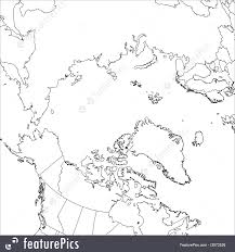 The arctic ocean is the smallest of the world's five oceans (after the pacific ocean, atlantic ocean map references: Signs And Info Blank Arctic Ocean Map Stock Illustration I2972526 At Featurepics