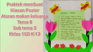 Dapatkan modul ms paint untuk kelas 1,2,3 sd disini. Praktek Membuat Poster Aturan Makan Tema 8 Sub Tema 3 Kelas 1sd Hal 130 131 Youtube