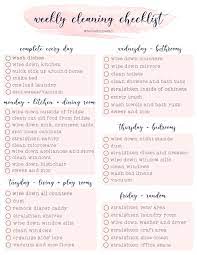 House Cleaning Schedule Printable