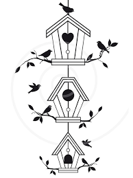 Available in png and vector. Bird House With Birds On Tree Branches Birdhouse Pet House Digital Clip Art Png Eps Svg Files Commercial Use Instant Download Branch Vector Tree Branches Bird Houses