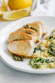 Fluff with a fork, transfer to a large bowl, and refrigerate. Lemon Caper Chicken With Spinach Couscous The Culinary Compass