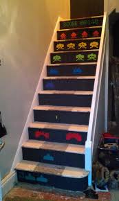Video games have been a part of my past and, with two young boys at home, a part of my present. So My Mate Painted His Stairs Gamer Room Game Room Decor Arcade Room