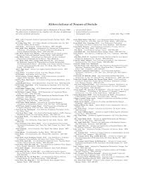 Pdf Abbreviations Of Journals As Per Mathscinet