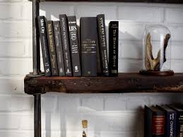A left shelving unit (with five shelves) that is 70″ long; Industrial Rustic Bookshelf Hgtv